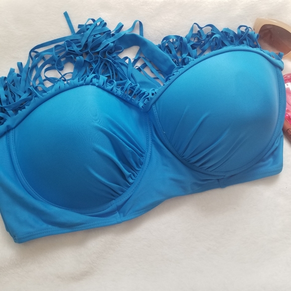 SOLD 🎉BIKINI PLUS SIZE 3XL FRINGE ROYAL BLUE 2 PI - Picture 9 of 9